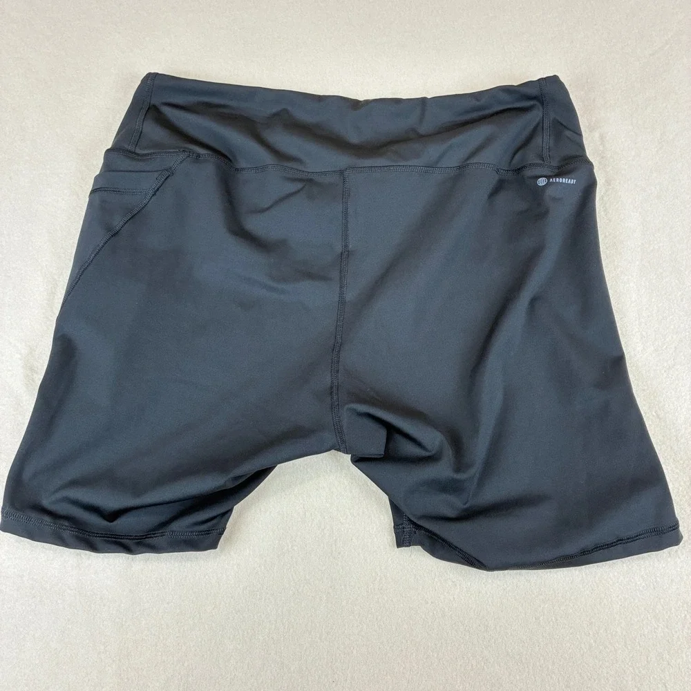 Adidas Womens Shorts 3X Black Biker Aeroready Athletic Gym Workout Plus Size